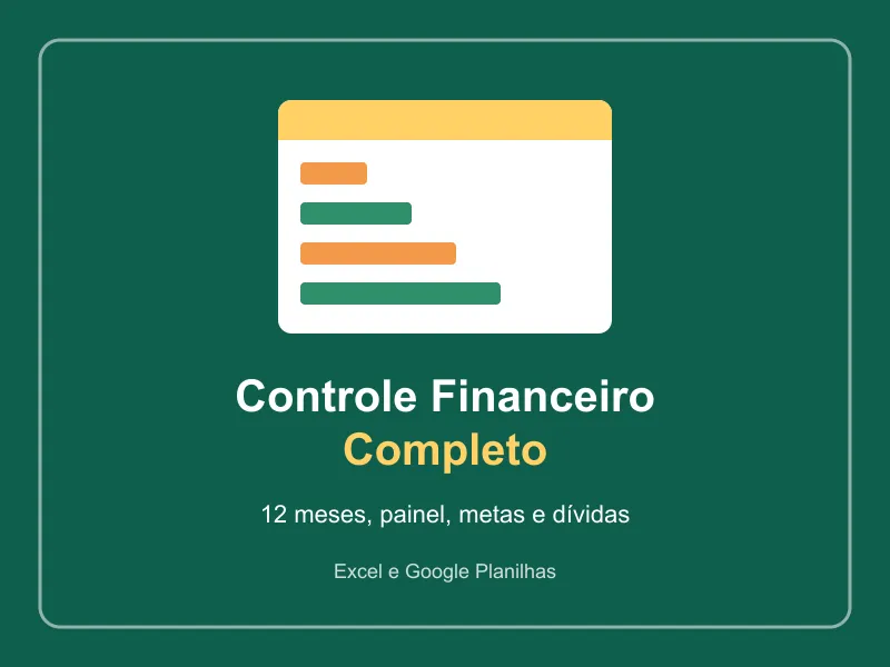 Capa: Planilha de Controle Financeiro Completa